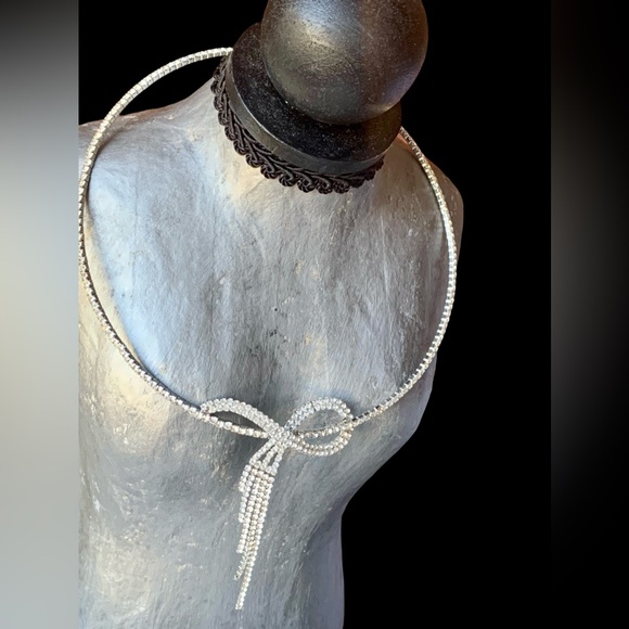 C1946 Crystal Vintage Formal Old Hollywood Collar Necklace Woman’s Jewelry - Picture 9 of 11